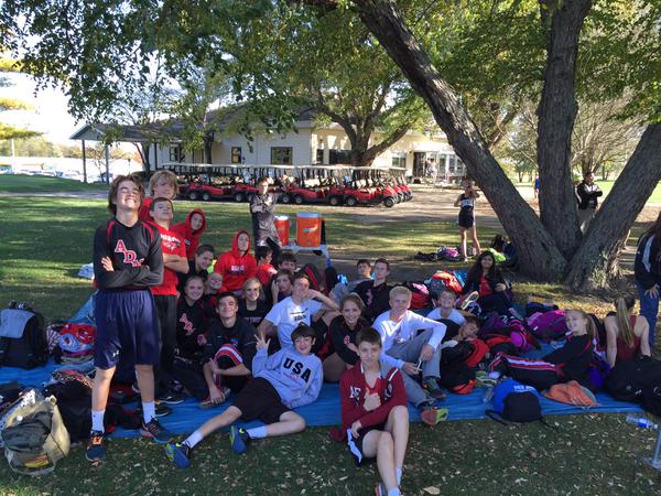 Even when not all wearing their uniforms, our cross country runners are clearly a close team!