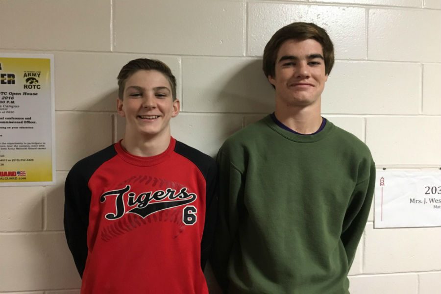 State qualifiers in 2016  and returning sophomores, Andrew Flora and Nolan Harsh.