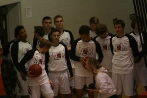 The Tigers getting ready to take the court for pregame.