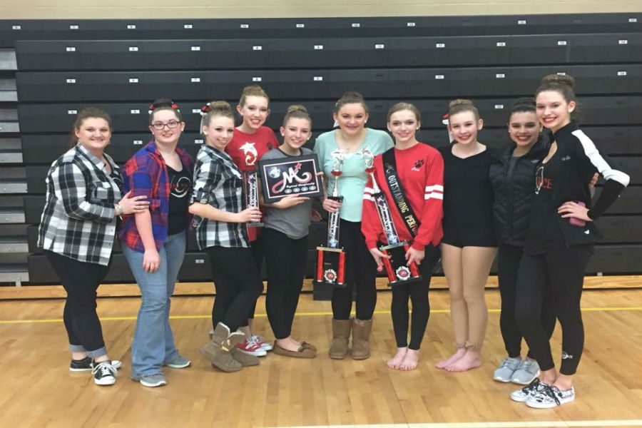 Celebrating all their accomplishments of the multiple solo and team dances, the ADM Dance Team smiled and screamed the day away! They have been working towards major accomplishments to bring a spotlight back their name. The girls were able to take home a total of seven awards on Saturday!