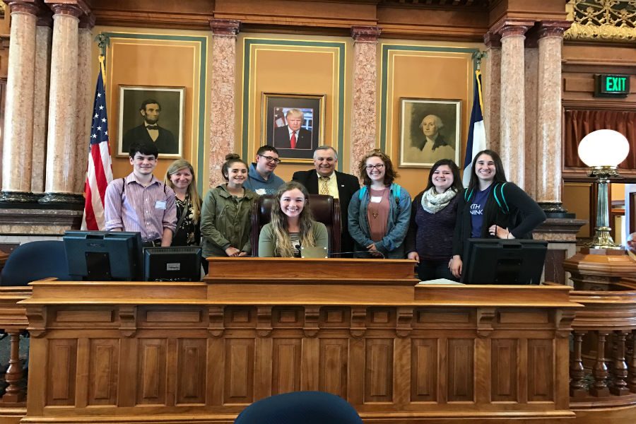 Students from ADM visit the Iowa House on Student Voice Day