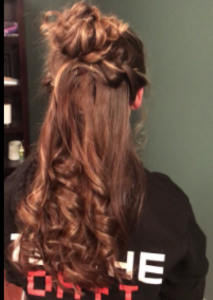 Prom Hair Tutorial Half Up Half Down Black Red Gister