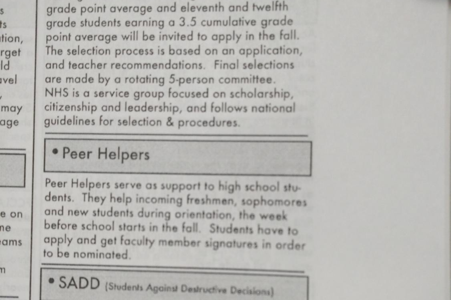 Peer Helpers, the mystery club, looks to be replaced by a Tiger Ambassador program.