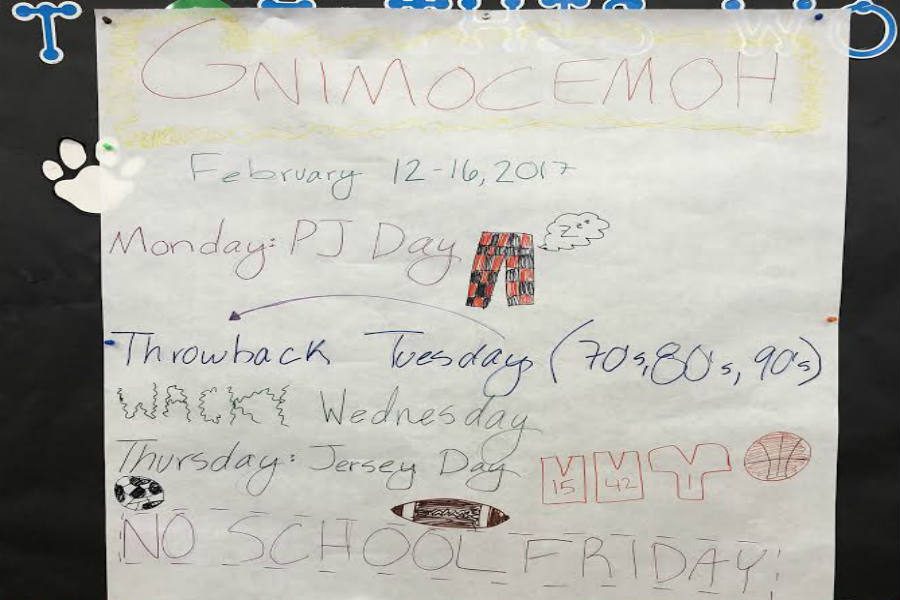 Dress up days are hanging in the commons for those who forget!