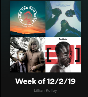 What Lillians Listening To: Week of 12/1/19