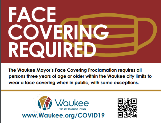 Starting November 9th, all businesses within the city limits of Waukee will be requiring masks due to a new proclamation by Waukee mayor Courtney Clark. 
