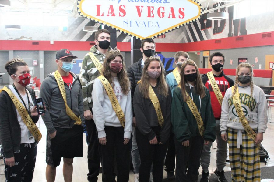 The Homecoming Court stands in front of the Welcome to Las Vagas sign after being announced on Tuesday, January 19th. This was the start to one of the biggest controversies of the year, as the students that were selected were chosen by the teachers and not the students.