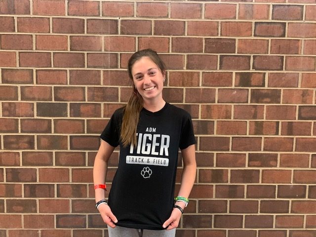 Girls Track Athlete of the Month: Geneva TImmerman repping the ADM Track swag.