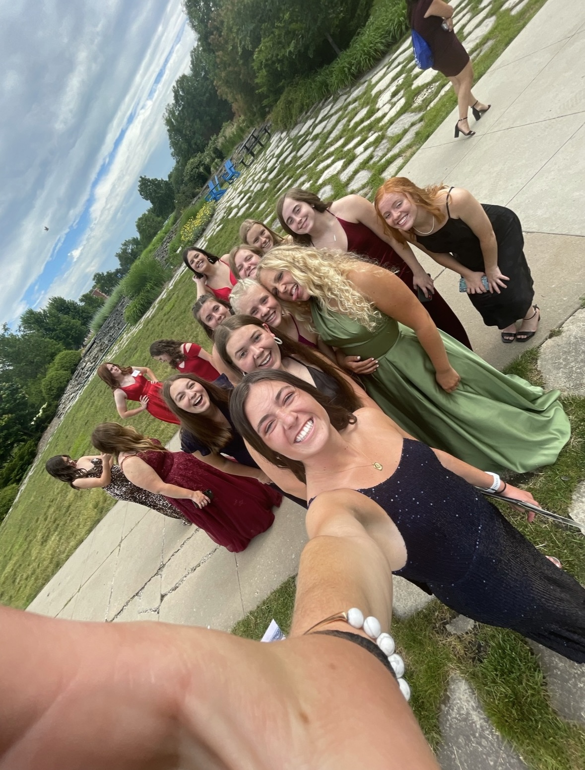 Geneva Timmerman and friends pose on the last day of Girls State. After a week of working with these girls, Timmerman said that she is "thankful for the Opportunity to meet them all."