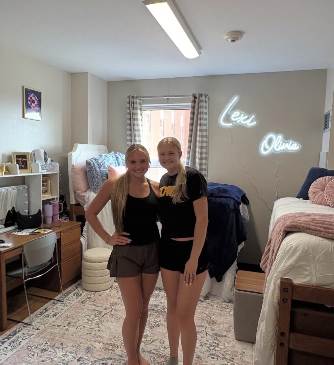Lexi Harlan and her roommates dorm at the university of IOWA. 
