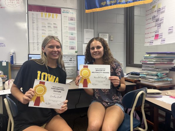 Meredith and I have sat in these exact spots the past two years of news. I am so thankful for the bond that news brought us, and it has been fun to watch her accomplishments. 